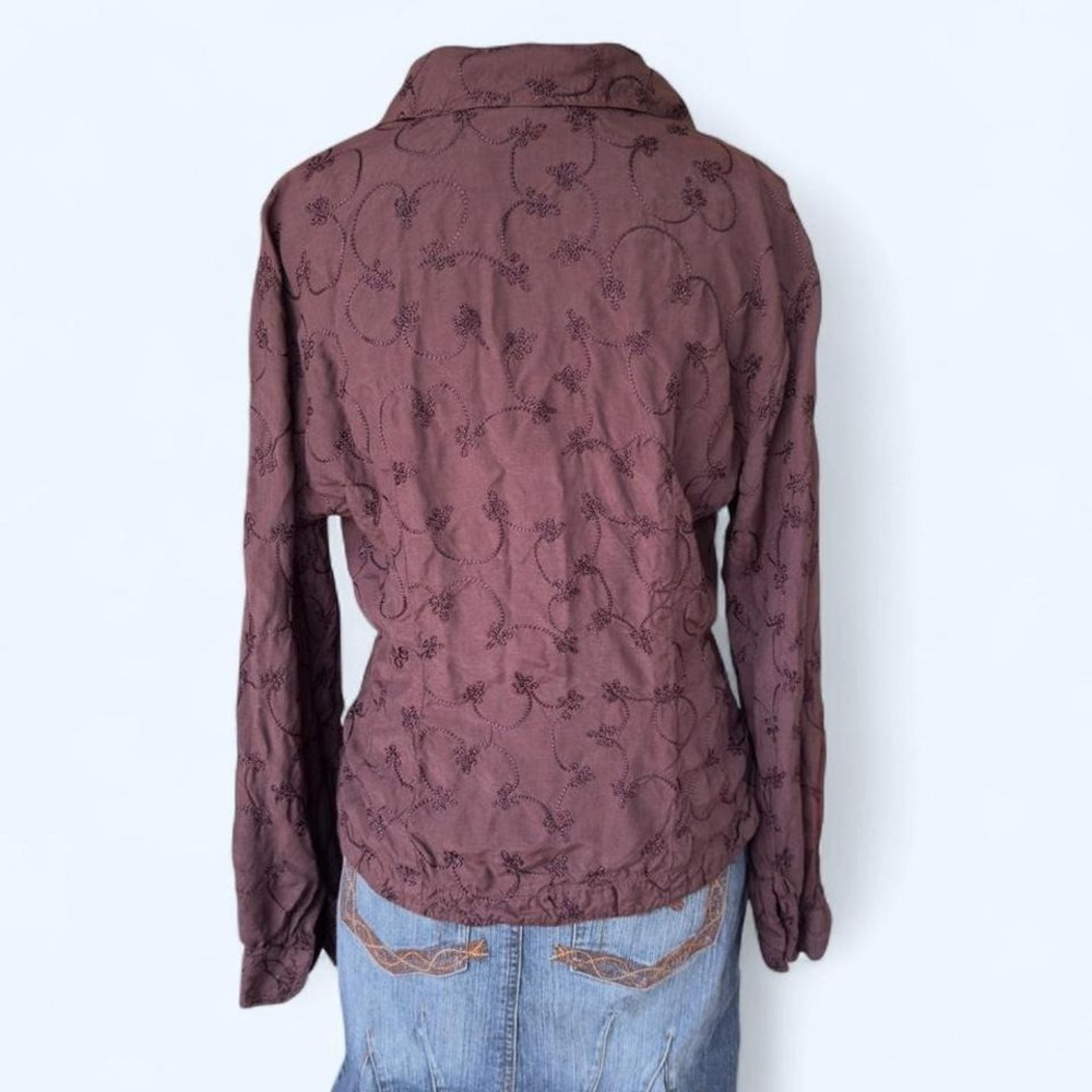 Vintage Aeropostale Y2K Embroidered Button-Up Blouse - Picture 4 of 6